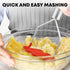 Zulay Kitchen Non-Scratch Potato Masher – Heavy-Duty Stainless Steel & Silicone Hand Masher for Smooth Mashed Potatoes, Avocados & More – Durable ...