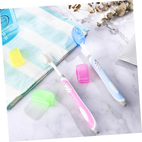 FOMIYES 10pcs Toothbrush Holder Toothbrush Cap Teeth Covers Toothbrush Case Toothbrush Cover Brush Pod Case Case Travel Portable Toothbrush Case...