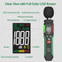 Decibel Meter, Sound Level Meter 30-130 dB with A/C Weighted, Digital Audio Noise Measure Device, Portable SPL Meter with LCD Color Display, Data ...