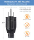 NEMA 5-15P Electrical Replacement Plugs End, Extension Cord Ends 125V 15A 2Pole 3Wire Male Plug?Ground Neutral Generator Plug, 3 Prong Power Repla...