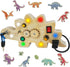 Toddler Busy Board, Montessori Toys for 1-3 + Year Old Baby, Wooden Busy Board with Led Light, Dinosaur Toddler Toys Sensory Toys Travel Toys for ...