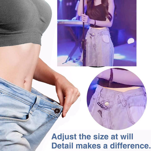 20 Sets of 20 mm Button Pins for Jeans, Jean Buttons Pins for Loose Jeans, No Sew and No Tools Instant Replacement Snap Tack Pant Button, Reusable...