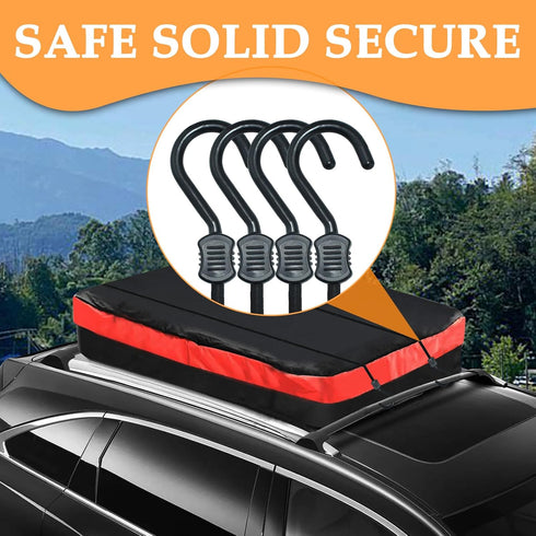 Bungee Cords with Hooks, 24 Inch Superior Latex Heavy Duty Outdoor Bungee Cords with Plastic Steel Hooks for Camping, Tarps, Bike Rack, Tent (4 Pa...