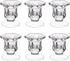 Taper Candle Holders, Dedoot Pack of 6 Glass Taper Candle Holders Centerpiece Clear Candlestick Holders Fit 3/4" Taper Candle, Decorative Candle S...