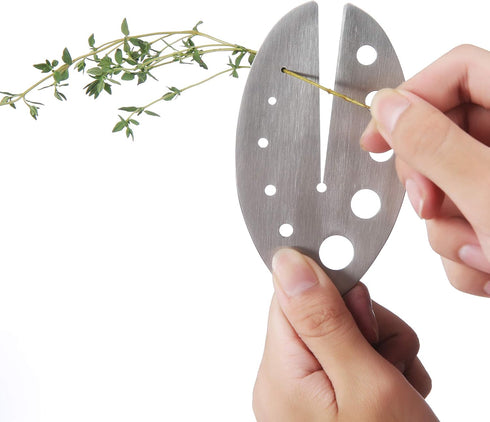 Herb Stripper Tool, Stainless Steel Herb Leaf Zipper for Kale, Chard, Collard Greens, Rosemary and Thyme...