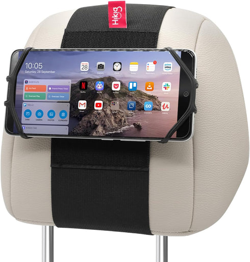 2 Pack Car Phone Headrest Holder - Car Back Seat Headrest Phone Mount for Kids, Road Trip Essentials, Compatible with iPhone, Samsung, Google, Hua...