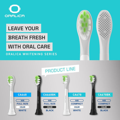 Compatible for Philips Sonicare W DiamondClean Replacement Toothbrush Heads HX6062 HX6063 HX6064, Whitening, Plaque Stain Removal with Medium Bris...