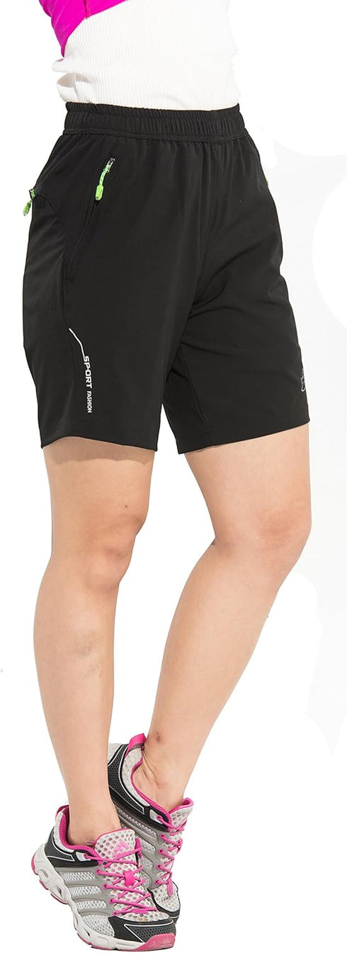 LancerPac Lightweight Womens Hiking Shorts Quick Dry Active Sports Cargo Shorts for Women...