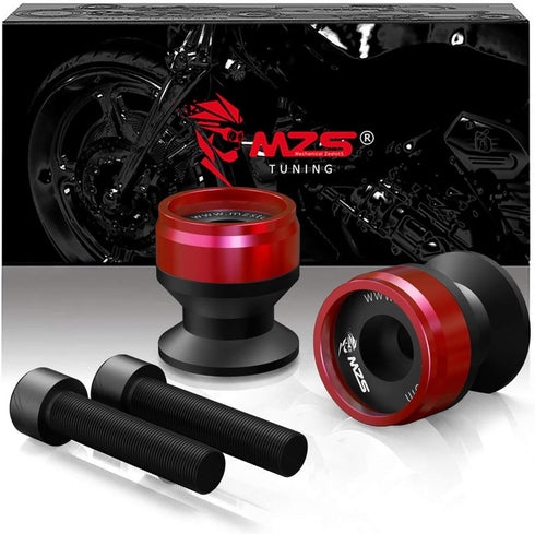 MZS 6MM Swingarm Spools Sliders Stand CNC Universal M6 Red Compatible with YZF R7 R1 R3 R6 R6S YZF600R FZ1 FZ6 FZ6R FZ8 FJ09 FZ09 FZ10 MT09 MT10 X...