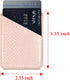 LUVI Phone Card Holder Wallet Sticky Phone Wallet PU Leather Wallet with Glossy Holographic Gradient Ramp Snake Skin Design Pocket Pouch Sleeve Sl...