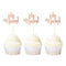 Ercadio 24 Pack Oh Baby Cupcake Toppers Rose Gold Glitter Baby Shower Cupcake Picks Boys Girls Birthday Party Cake Decorations...