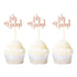 Ercadio 24 Pack Oh Baby Cupcake Toppers Rose Gold Glitter Baby Shower Cupcake Picks Boys Girls Birthday Party Cake Decorations...