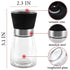 Pepper Grinder Set of 2 - Pepper Mill & Salt Mill with Adjustable Coarseness - Glass Spice Shakers - Easy Clean Ceramic Grinders Salt Shaker with ...