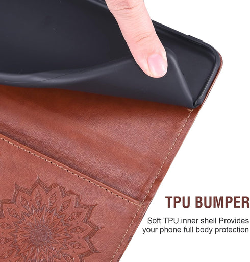 Phone Case for Hot Pepper Serrano 3 A95B A95C A95J Wallet Cases with Tempered Glass Screen Protector and Leather Slim Flip Cover Card Holder Stand...