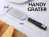 Zulay Kitchen Professional Cheese Grater Stainless Steel - Durable Rust-Proof Metal Lemon Zester Grater With Handle - Flat Handheld Grater For Che...