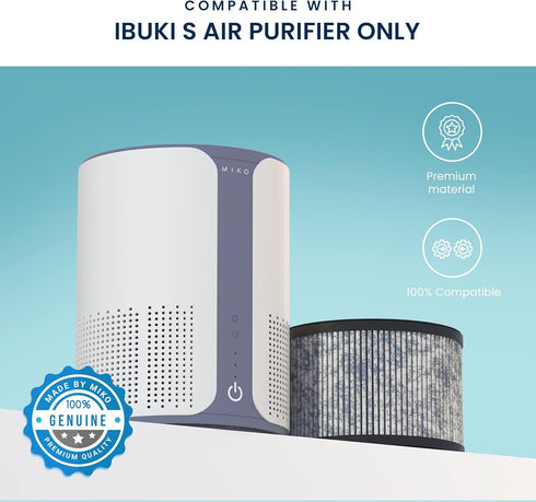 MIKO HEPA Air Filter Replacement for Ibuki Air Purifier Compatible with Miko H13 Air Purifier C102, Circular Air Cleaner Replacement, 6.75 x 6.75 ...