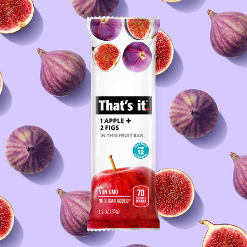 That's it. Apple + Fig Fruit Bars 100% All Natural, No Artificial Ingredients or Preservatives Delicious Healthy Snack for Children & Adults, Vega...