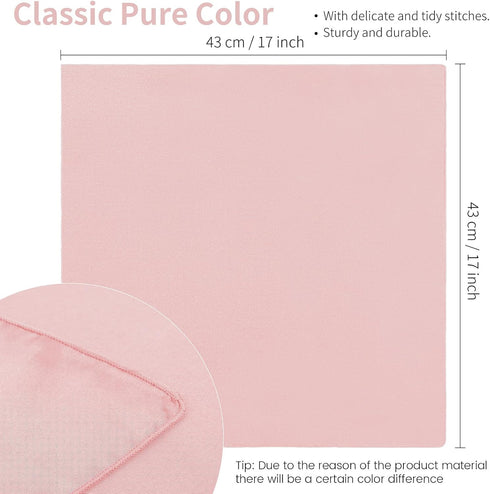 ANECO 16 Pack Square Satin Napkin Bright Silk Table Napkin Soft Smooth Fabric Table Napkin for Wedding Banquet Party Decoration, Rose Gold, 17 x 1...