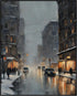 Posterizer 1 pcs-beautiful city in winter-in oil painting style -1-Landscape & Nature Art-GIft for Men Women Teens-Dining Room Decor- unframed wal...