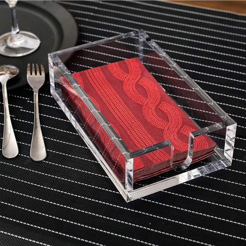 CY craft Acrylic Guest Towel Napkin Holder,Clear Bathroom Paper Hand Towels Storage Tray Modern Buffet Napkin Caddy,Fancy Flat Napkin Holders For ...