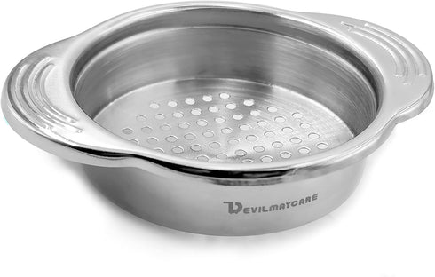 DEVILMAYCARE 2-Pack Stainless Steel Food Can Drainer Strainer, Sieve Tuna Can Oil Press Tuna Can Oil Squeezer Oil Drainer Can Opener, Can strainer...