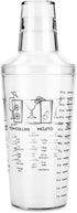 True Plastic Cocktail Shaker for Margarita, Cold Brew Cocktails, Includes 7 Classic Recipes, Espresso Martini Shaker, Home Bar Gifts, Bar Tools, B...