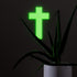 Large Luminous White Cross White 6 x 10 Plastic Glow in the Dark Wall Plaque...