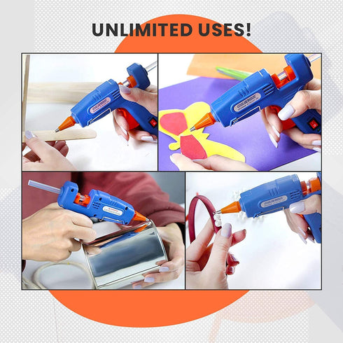 Mini Hot Glue Gun with 30 Glue Sticks for Crafts School DIY Arts Home Quick Repairs, 20W, Blue...