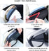 2pcs Universal Car Side Wing Mirror Rain Protector Cover Cap Smoke Guard Rear View Side Mirror Deflectors Rain Eyebrow for Cars SUV Truck Rear Vie...