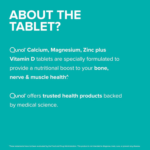 Qunol Calcium 3 in 1 Tablets with Calcium, Magnesium & Zinc for Immune Support, Bone, Nerve, and Muscle Health Supplement, 270 Count...