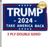 Probsin Trump 2024 Flag 3x5 Ft Decorations Outdoor Double Sided 3 Ply Blue Take America Back Flag Heavy Duty Banner Party Supplies Yard Signs Home...