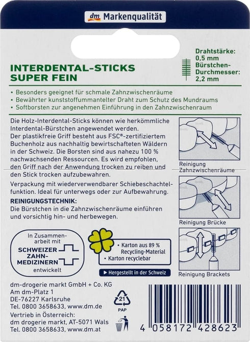 Dontodent Interdental Brushes Nature 0.5 mm ISO 2, 6 pcs...