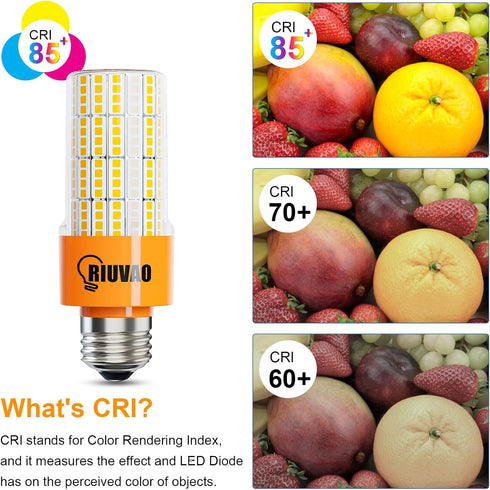2 Pack Led Light Bulb Equivalent 300W 3000K Cool Daylight White, 40W Led Corn Cob Light Bulb 3750 Lumen E26 Medium Base for Garage Workshop Backya...
