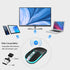 Leather Button Wireless Mouse,Laptop Mouse,LED Mouse with RGB Colorful Light,Slim Silent Mouse Rechargeable,USB C Mouse,Computer Mouse for Noteboo...