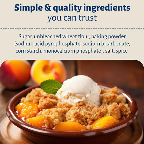 Calhoun Bend Mill Peach Cobbler Mix | Easy to Make Classic Southern Dessert | Versatile Crust Mix for Peach & Other Fruit Fillings | Sweet and Cru...