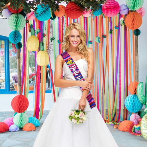 Final Fiesta Wedding Veil, Cinco De Mayo Mexican Themed Bridal Shower Party Favor, Bride to Be Satin Sash, Bachelorette Party Veil for Bride...