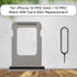 for iPhone 13 Pro Max Black SIM Card Tray Replacement Single SIM Version for iPhone 13 Pro SIM Slot Adapter 13Promax Card Holder with SIM Ejector ...