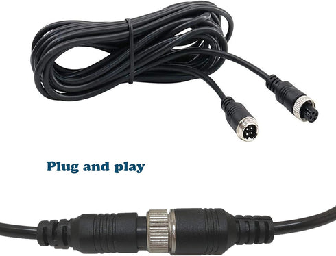 (17FT / 5m Backup Camera Cable, 4-pin Aviation Video Extension Cable, Car Video Extension Cable Backup Camera Extension Cable,AV Extension Cable C...