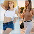 Women Invisible Belt, No Show Women Stretch Belts Adjustable Elastic Belt No Show Waist Belts Web Belt with Flat Buckle for Jeans Pants Dresses...
