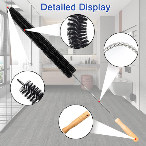 28 inch Clothes Dryer Lint Brush Dryer Vent Cleaner Brush Dryer Lint Brush Extra Long for Laundry Room and Washer Dryer, Bathroom, Kitchens, Coil ...