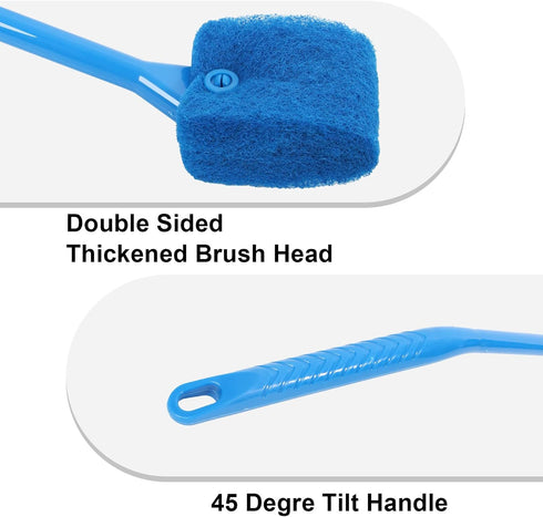 Ntrjtrss Fish Tank Cleaner, Double Sided Sponge Aquarium Cleaner Water Tank Cleaner - Fish Tank Algae Cleaner Fish Tank Glass Cleaner Tank Cleanin...