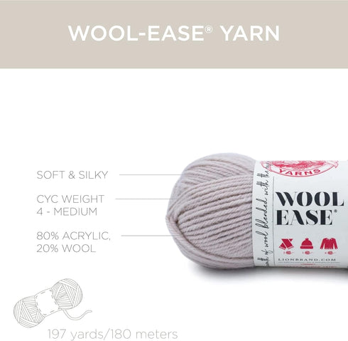 Lion Brand Yarn Wool Ease Yarn, 1 Pack, Flint......