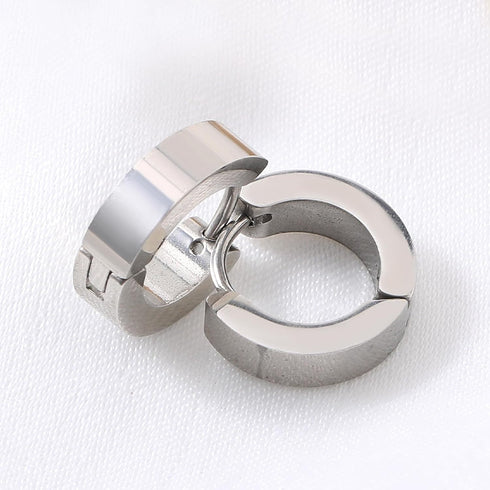 Men Hoop Earrings, 3 Pairs Hoop Earrings for Men Stainless Steel Mens Earrings Hoop Gold Silver Black Hoop Earrings Men Hypoallergenic Small Hoop ...