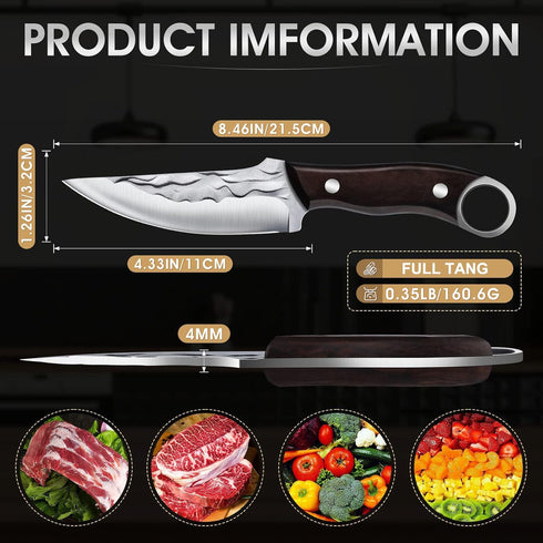 Fixed Blade Hunting Knife, 8.5-inch Bushcraft Survival Tactical Knife with Sheath and Non-Slip Ergonomic Handle for Camping, Outdoor, Bushcraft...