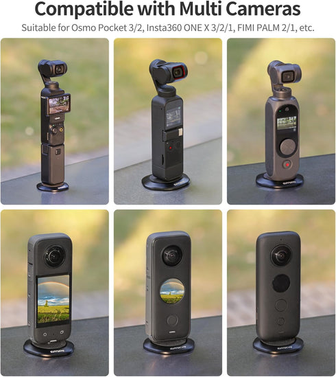 Pocket 3 Strong Magnetic Base Camera Stand Mount Stabilizer for DJI Osmo Pocket 3/2, Insta360 ONE X3/2/1/GO 3,for FIMI Palm 2/1 Action Camera Expa...