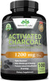 Activated Charcoal Capsules - 1,200 mg Highly Absorbent Helps Alleviate Gas & Bloating Promotes Natural detoxification Derived from Coconut Shells...