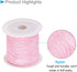 Nylon Knotting Cord, 0.6mm Dia 50 Yards 45m Length, Nylon Soft Smooth Beading Thread Light Pink - (Applications: for DIY Craft Red)...