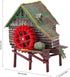 DAUERHAFT Aquarium Windmill, Aquarium Decorations Big Water Wheel Landscaping Pneumatic Aerated Waterwheel Hut Resin for Fish Tank Landscaping Dec...