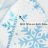 MEEDEE Blue Snowflake Ribbon White Ribbon with Blue Glitter Snowflake Ribbon 2.5 Inch Christmas Wired Ribbon for Winter Holiday Decor, Christmas T...