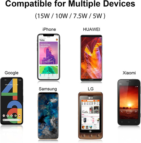 15W Wireless Charging Mouse Pad with Detachable Wrist Support, Fast QI Phone Charger Mouse Mat for iPhone 14/13/12/11/X/8 and Samsung Multiple Mob...